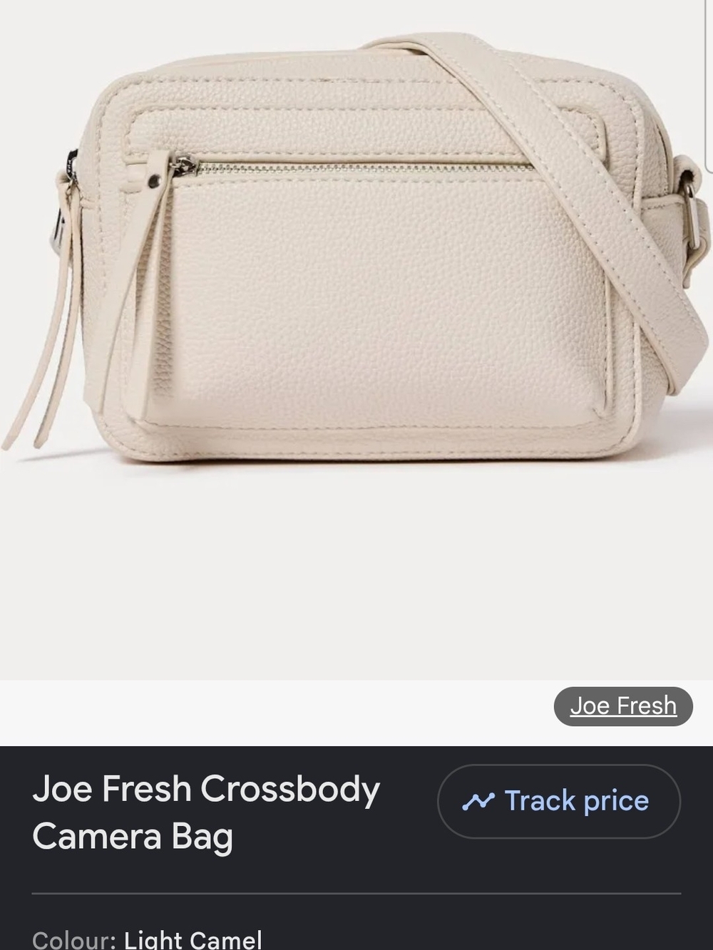 Joe Fresh Light Camel Crossbody Camera Bag